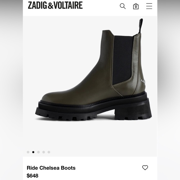 NWT Zadig and & Voltaire Ride Semy Shiny Chelsea Platform Boots Silver Wings - Picture 3 of 15